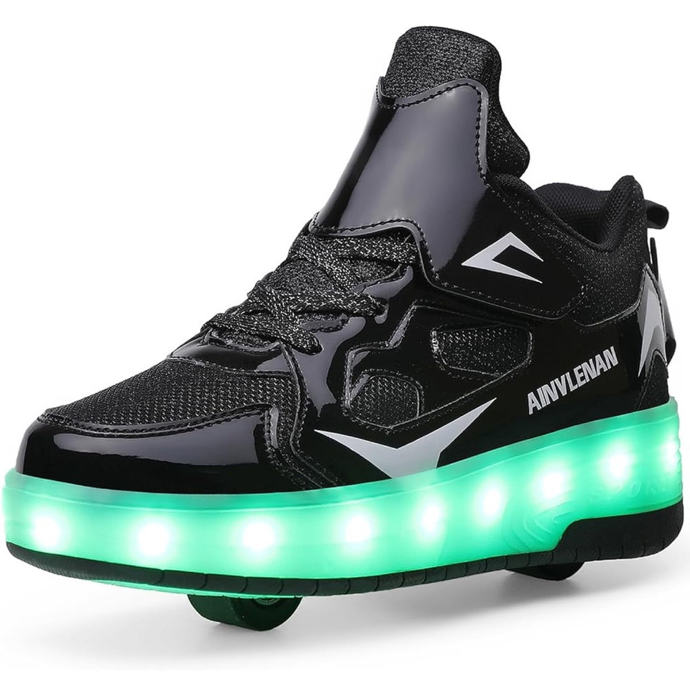 Ylllu Kids LED Roller Skate Shoes Single Wheel Light up Roller Shoes